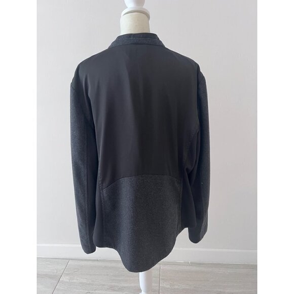 Simply Vera Vera Wang Charcoal / Black Wool Blend Blazer Women's XL - Picture 3 of 4